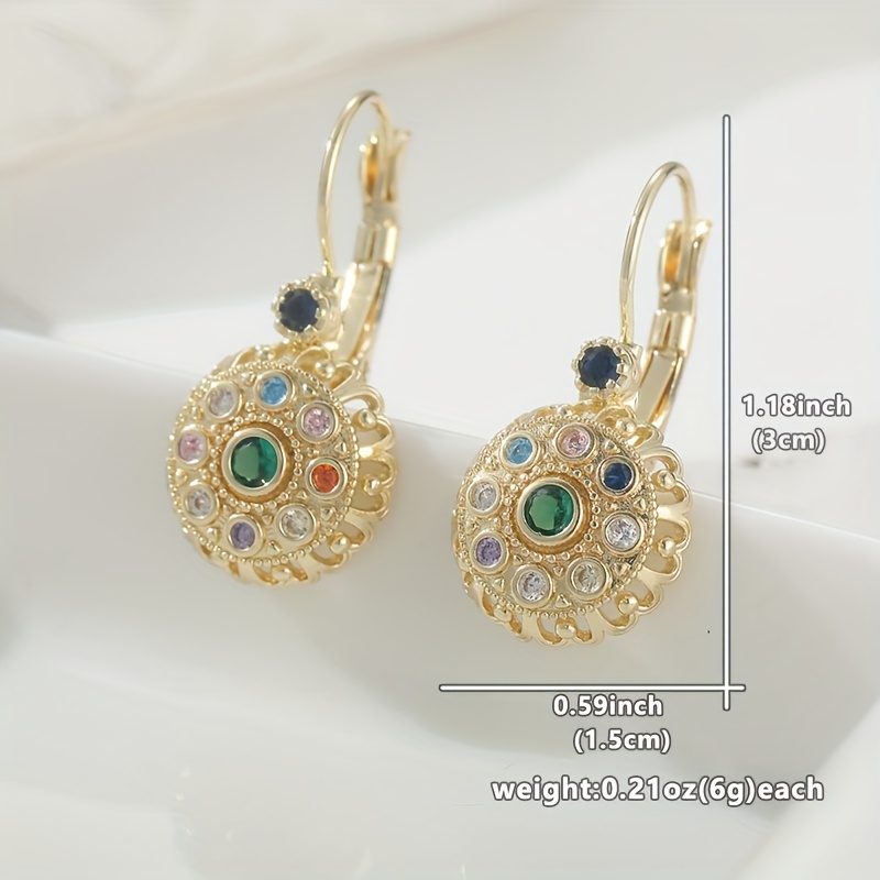 Women's Luxurious Bohemian Floral Design Multi-Colored Earrings